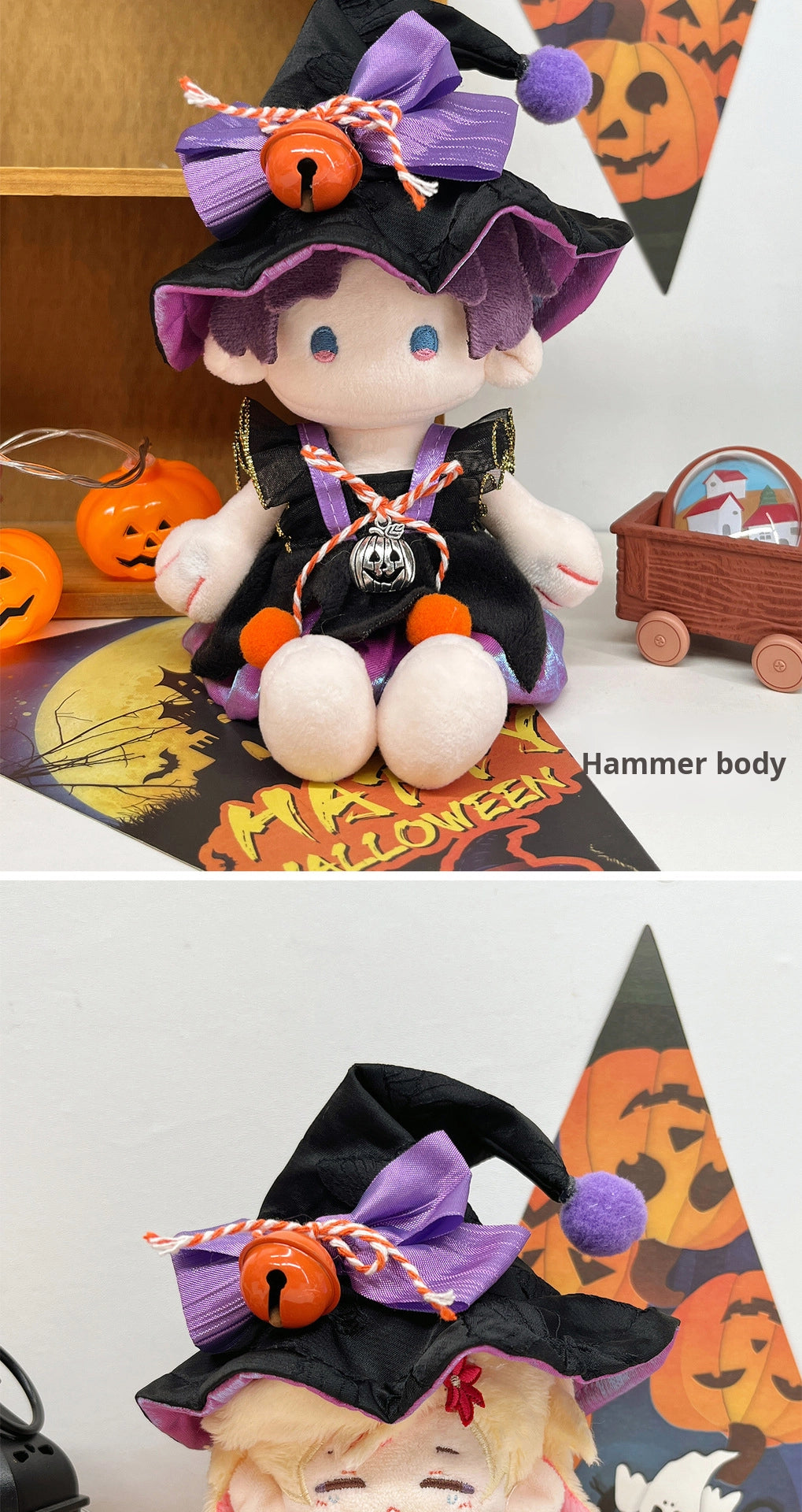 10cm Baby Clothes 10cm Starfish Normal Body Cotton Doll Clothes labubu labubu Halloween Little Witch