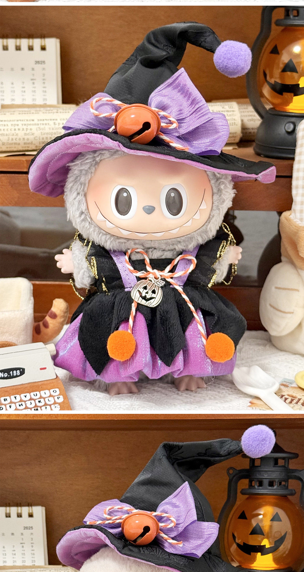 10cm Baby Clothes 10cm Starfish Normal Body Cotton Doll Clothes labubu labubu Halloween Little Witch