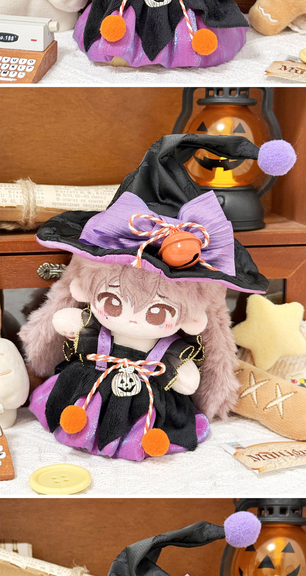 10cm Baby Clothes 10cm Starfish Normal Body Cotton Doll Clothes labubu labubu Halloween Little Witch